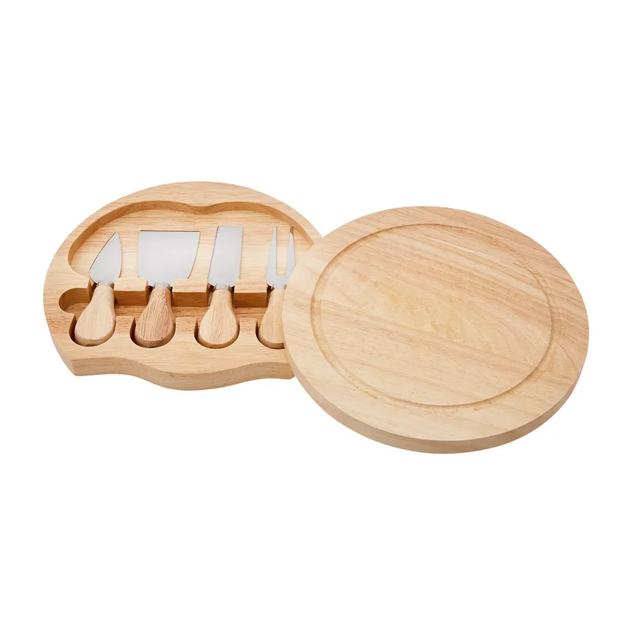 Karaca Gouda 5 Piece Cheese Knife Set with Cutting Board 153.03.08.2162 - Cutting Boards - ebarza Furniture UAE | Shop Modern Furniture in Abu Dhabi & Dubai - مفروشات ايبازرا في الامارات | تسوق اثاث عصري وديكورات مميزة في دبي وابوظبي