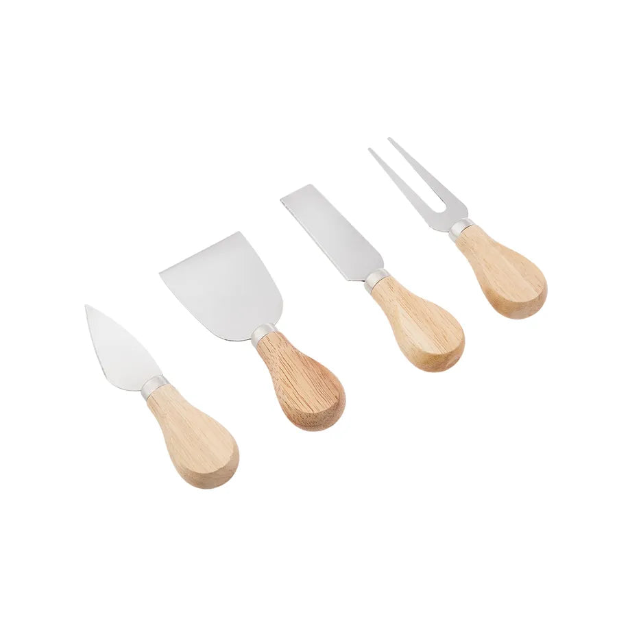 Karaca Gouda 5 Piece Cheese Knife Set with Cutting Board 153.03.08.2162 - Cutting Boards - ebarza Furniture UAE | Shop Modern Furniture in Abu Dhabi & Dubai - مفروشات ايبازرا في الامارات | تسوق اثاث عصري وديكورات مميزة في دبي وابوظبي