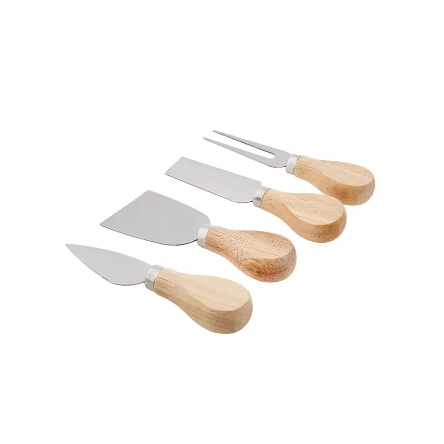Karaca Gouda 5 Piece Cheese Knife Set with Cutting Board 153.03.08.2162 - Cutting Boards - ebarza Furniture UAE | Shop Modern Furniture in Abu Dhabi & Dubai - مفروشات ايبازرا في الامارات | تسوق اثاث عصري وديكورات مميزة في دبي وابوظبي