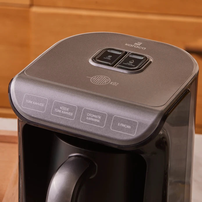 Karaca Hatır Turkish Coffee in the Grill and Turkish Coffee Machine Anthracite 5 Cup Capacity with Lots of Foam 153.09.01.1283 - Kitchen Appliances - ebarza Furniture UAE | Shop Modern Furniture in Abu Dhabi & Dubai - مفروشات ايبازرا في الامارات | تسوق اثاث عصري وديكورات مميزة في دبي وابوظبي