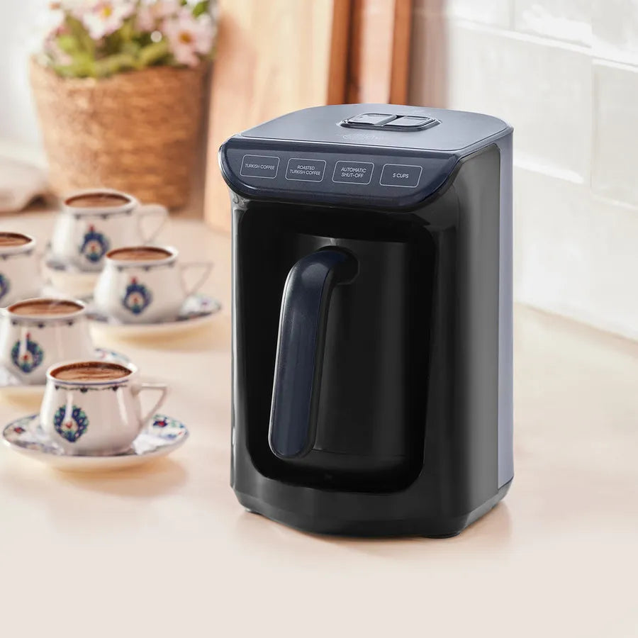 Karaca Hatır Turkish Coffee in the Grill and Turkish Coffee Machine Anthracite 5 Cup Capacity with Lots of Foam 153.09.01.1283 - Kitchen Appliances - ebarza Furniture UAE | Shop Modern Furniture in Abu Dhabi & Dubai - مفروشات ايبازرا في الامارات | تسوق اثاث عصري وديكورات مميزة في دبي وابوظبي