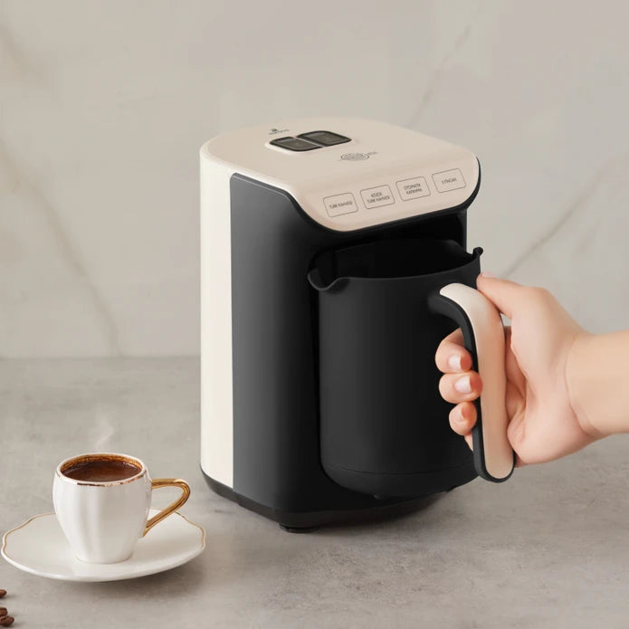 Karaca Hatır Turkish Coffee in the Grill and Turkish Coffee Machine Cream 5 Cup Capacity with Lots of Foam 153.09.01.0960 - Kitchen Appliances - ebarza Furniture UAE | Shop Modern Furniture in Abu Dhabi & Dubai - مفروشات ايبازرا في الامارات | تسوق اثاث عصري وديكورات مميزة في دبي وابوظبي