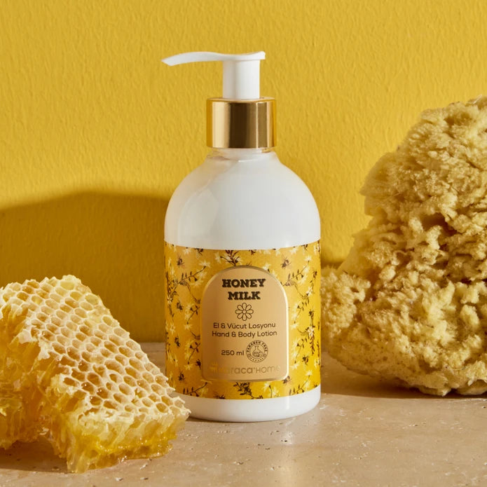 Karaca Home Cicek Honey Milk Hand and Body Lotion 250 ml 300.22.02.0915 - Body Lotion - ebarza Furniture UAE | Shop Modern Furniture in Abu Dhabi & Dubai - مفروشات ايبازرا في الامارات | تسوق اثاث عصري وديكورات مميزة في دبي وابوظبي