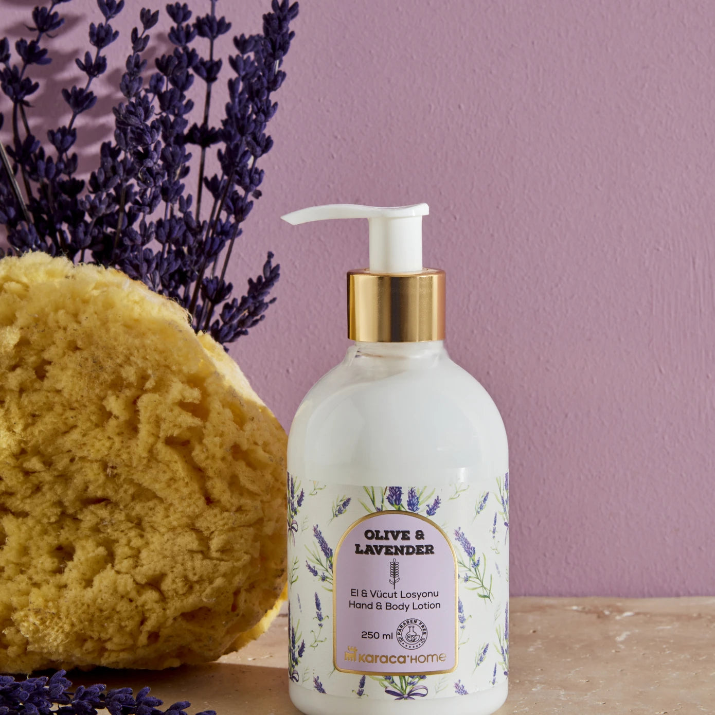 Karaca Home Cicek Olive Lavender Hand and Body Lotion 250 ml 300.22.02.0918 - Body Lotion - ebarza Furniture UAE | Shop Modern Furniture in Abu Dhabi & Dubai - مفروشات ايبازرا في الامارات | تسوق اثاث عصري وديكورات مميزة في دبي وابوظبي