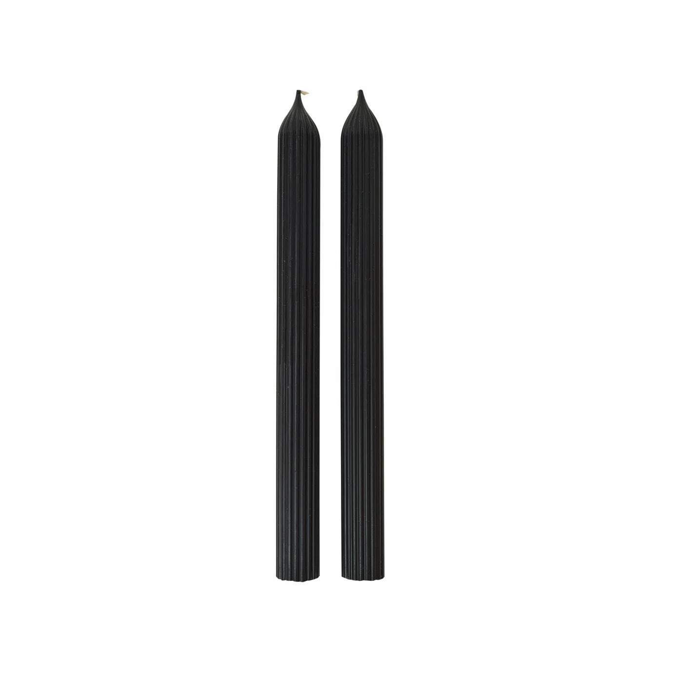 Karaca Home Wave 2-Piece Black Candlestick Candle 300.23.01.0264 - Candles - ebarza Furniture UAE | Shop Modern Furniture in Abu Dhabi & Dubai - مفروشات ايبازرا في الامارات | تسوق اثاث عصري وديكورات مميزة في دبي وابوظبي