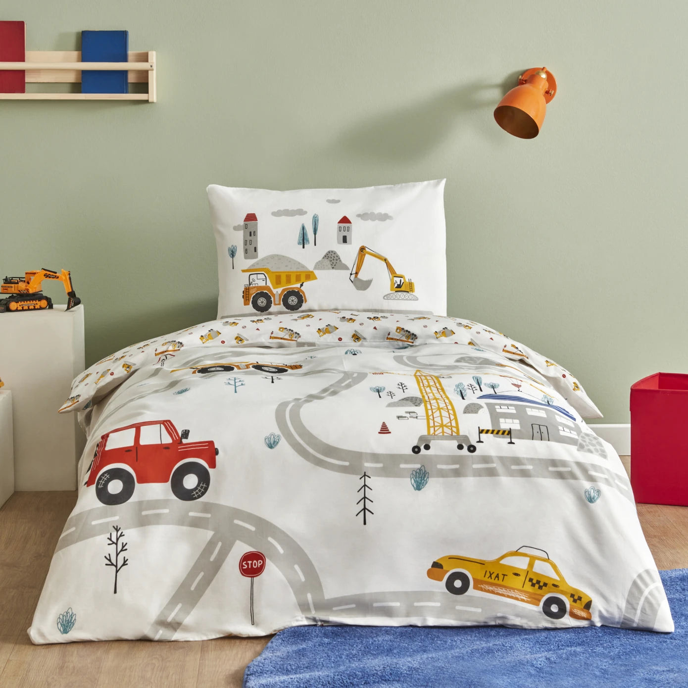 Karaca Home Young Race 100% Cotton Fitted Single Duvet Cover Set 200.22.14.0123 -  Bedding - ebarza Furniture UAE | Shop Modern Furniture in Abu Dhabi & Dubai - مفروشات ايبازرا في الامارات | تسوق اثاث عصري وديكورات مميزة في دبي وابوظبي