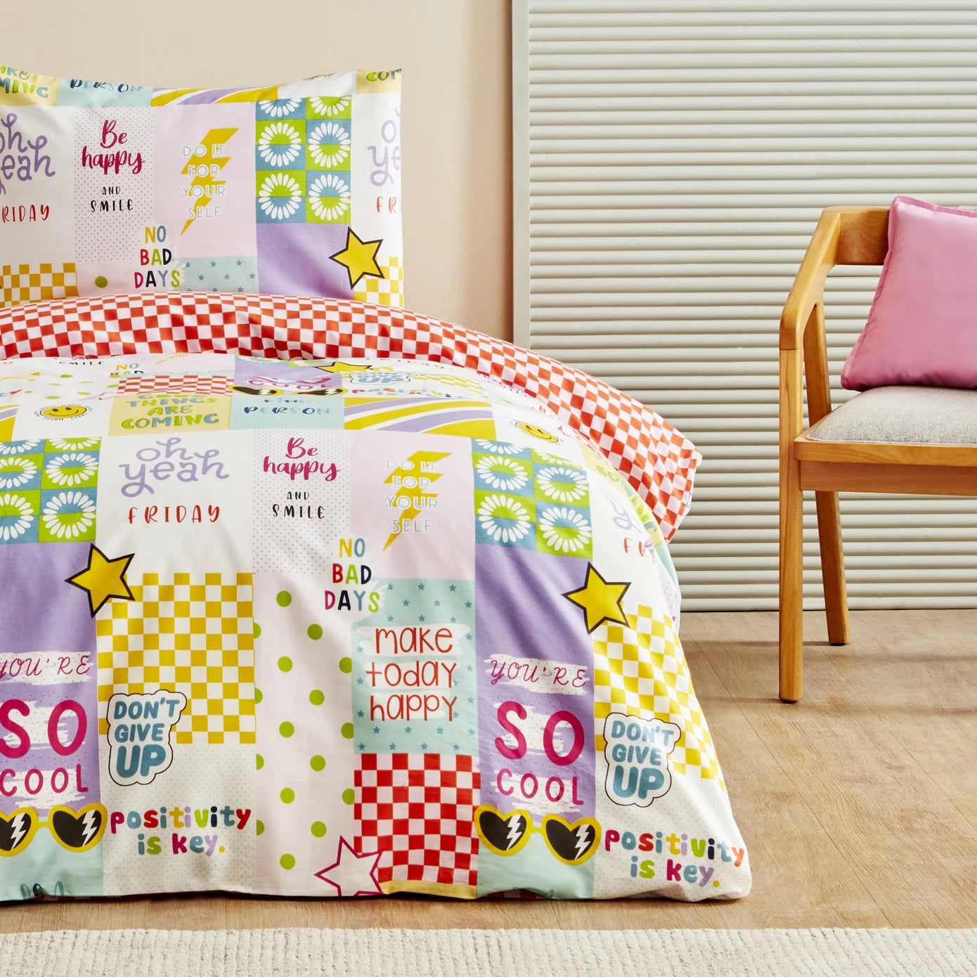 Karaca Home Young Youthful 100% Cotton Fitted Single Duvet Cover Set 200.22.14.0231 - Bedding - ebarza Furniture UAE | Shop Modern Furniture in Abu Dhabi & Dubai - مفروشات ايبازرا في الامارات | تسوق اثاث عصري وديكورات مميزة في دبي وابوظبي