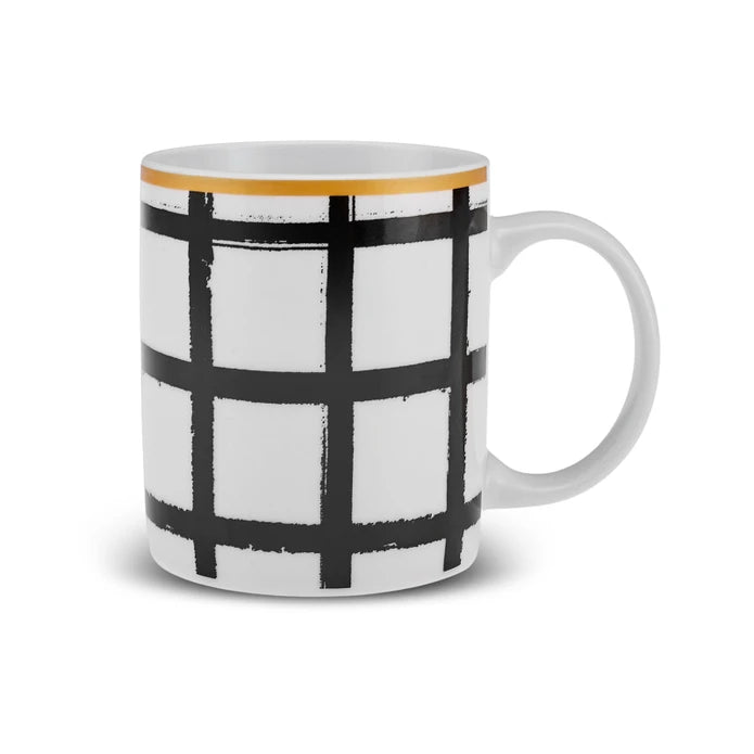 Karaca Lines Mug 360 ml Black 153.09.01.2789 -  Mugs - ebarza Furniture UAE | Shop Modern Furniture in Abu Dhabi & Dubai - مفروشات ايبازرا في الامارات | تسوق اثاث عصري وديكورات مميزة في دبي وابوظبي