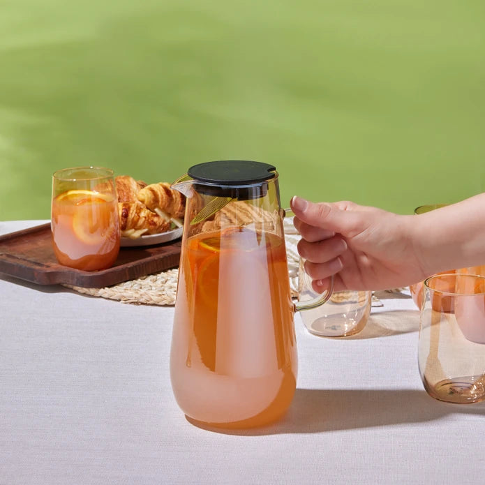 Karaca Parma Amber 7 Piece Water Set 153.09.01.0654 -  Drinkware - ebarza Furniture UAE | Shop Modern Furniture in Abu Dhabi & Dubai - مفروشات ايبازرا في الامارات | تسوق اثاث عصري وديكورات مميزة في دبي وابوظبي