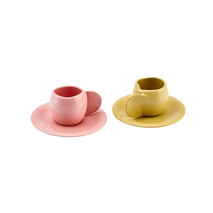Karaca Rosy Coffee Cup Set for 2 Persons 90 ml 153.03.05.0144 -  Coffee Sets - ebarza Furniture UAE | Shop Modern Furniture in Abu Dhabi & Dubai - مفروشات ايبازرا في الامارات | تسوق اثاث عصري وديكورات مميزة في دبي وابوظبي