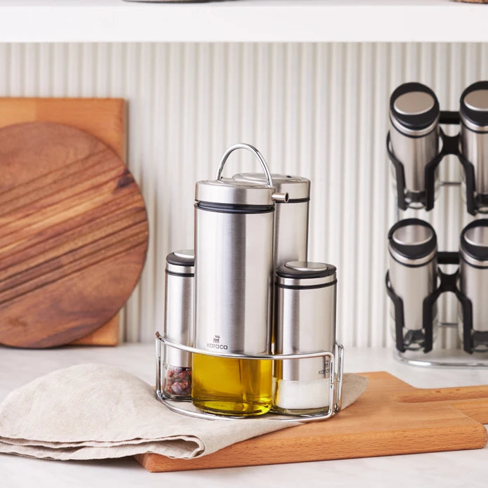 Karaca Walter Inox Salad Set 153.03.08.5012 - Spice Sets - ebarza Furniture UAE | Shop Modern Furniture in Abu Dhabi & Dubai - مفروشات ايبازرا في الامارات | تسوق اثاث عصري وديكورات مميزة في دبي وابوظبي