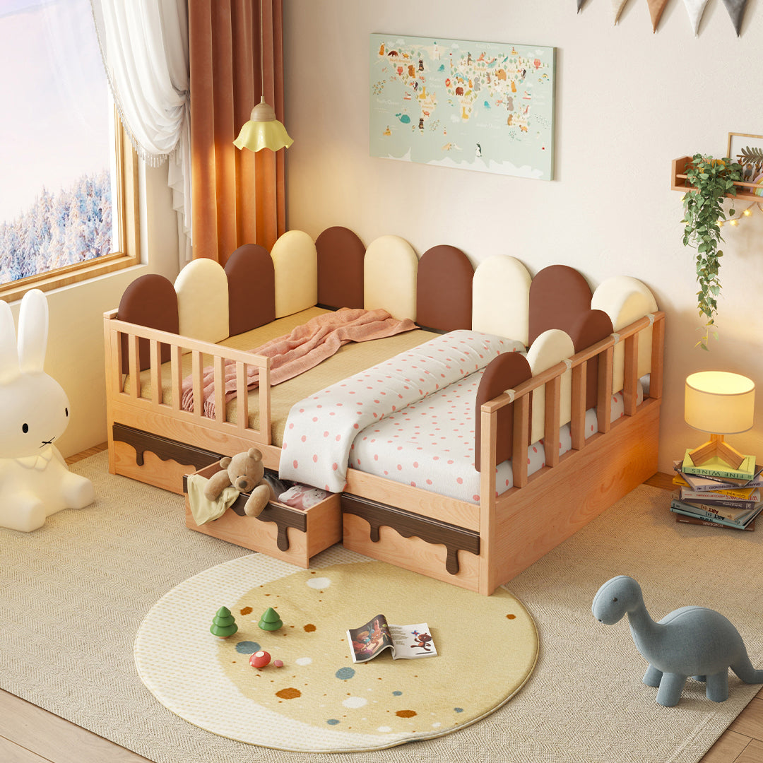 Pre-order 35 Days Delivery Neapolitan Kid Bed With drawers E2221F