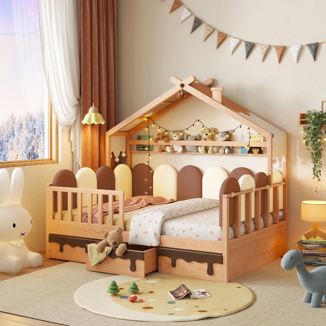 Pre-order 35 Days Delivery Neapolitan Kid Bed With drawers E2221F