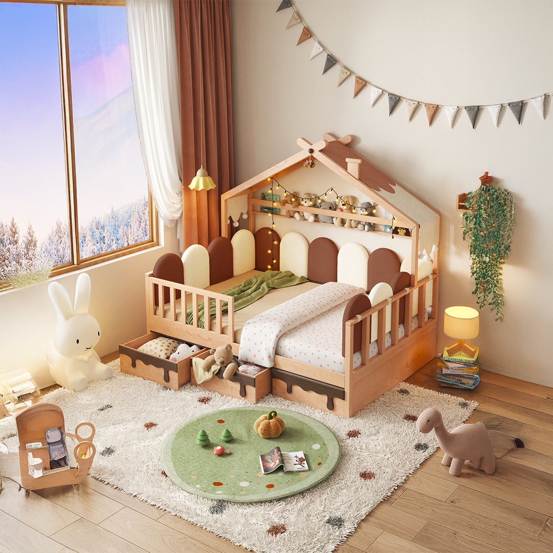 Pre-order 35 Days Delivery Neapolitan Kid Bed With drawers E2221F