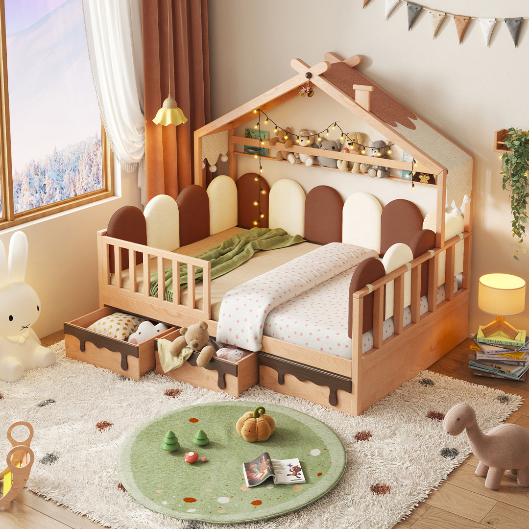 Pre-order 35 Days Delivery Neapolitan Kid Bed With drawers E2221F