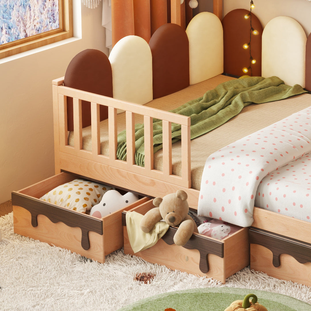 Pre-order 35 Days Delivery Neapolitan Kid Bed With drawers E2221F