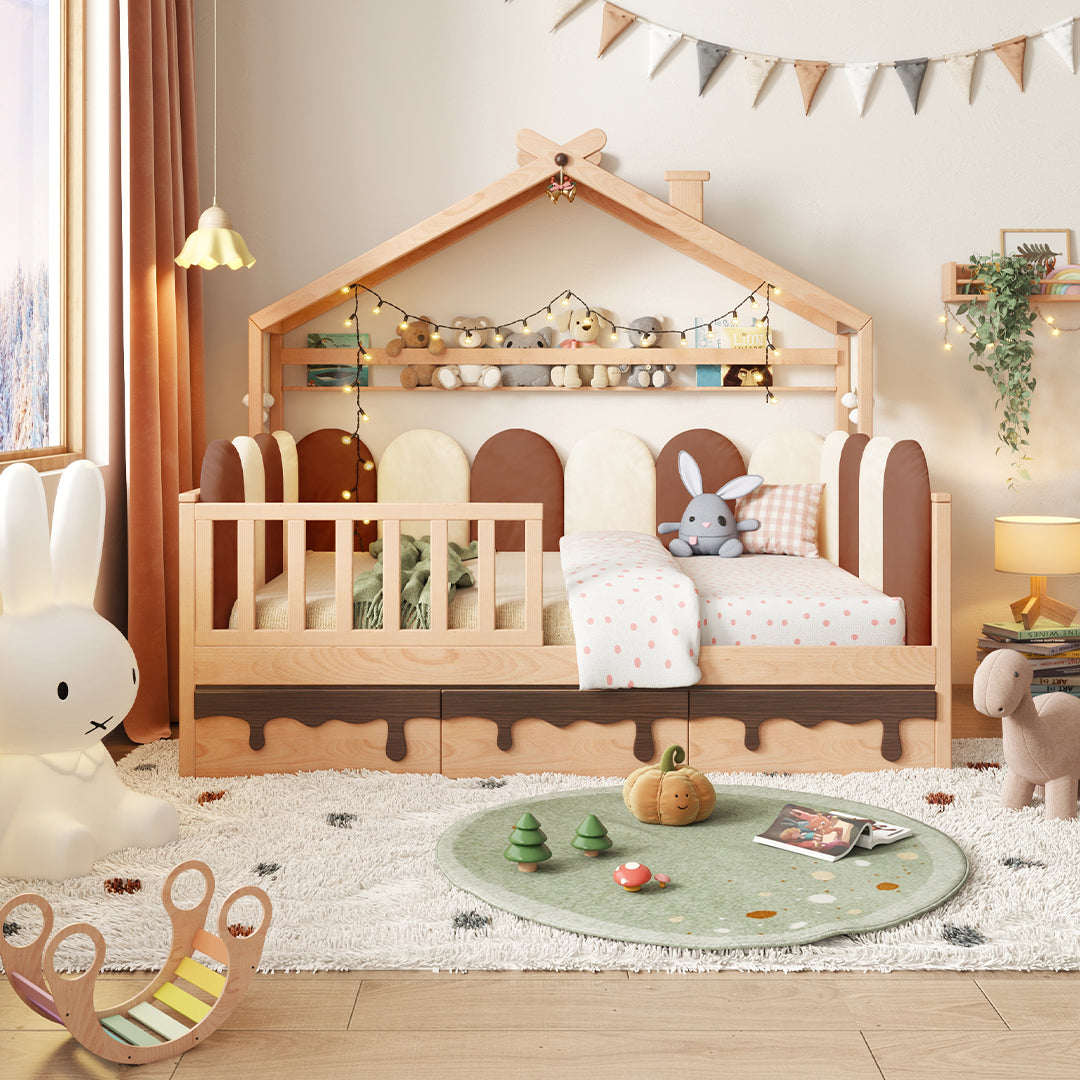 Pre-order 35 Days Delivery Neapolitan Kid Bed With drawers E2221F