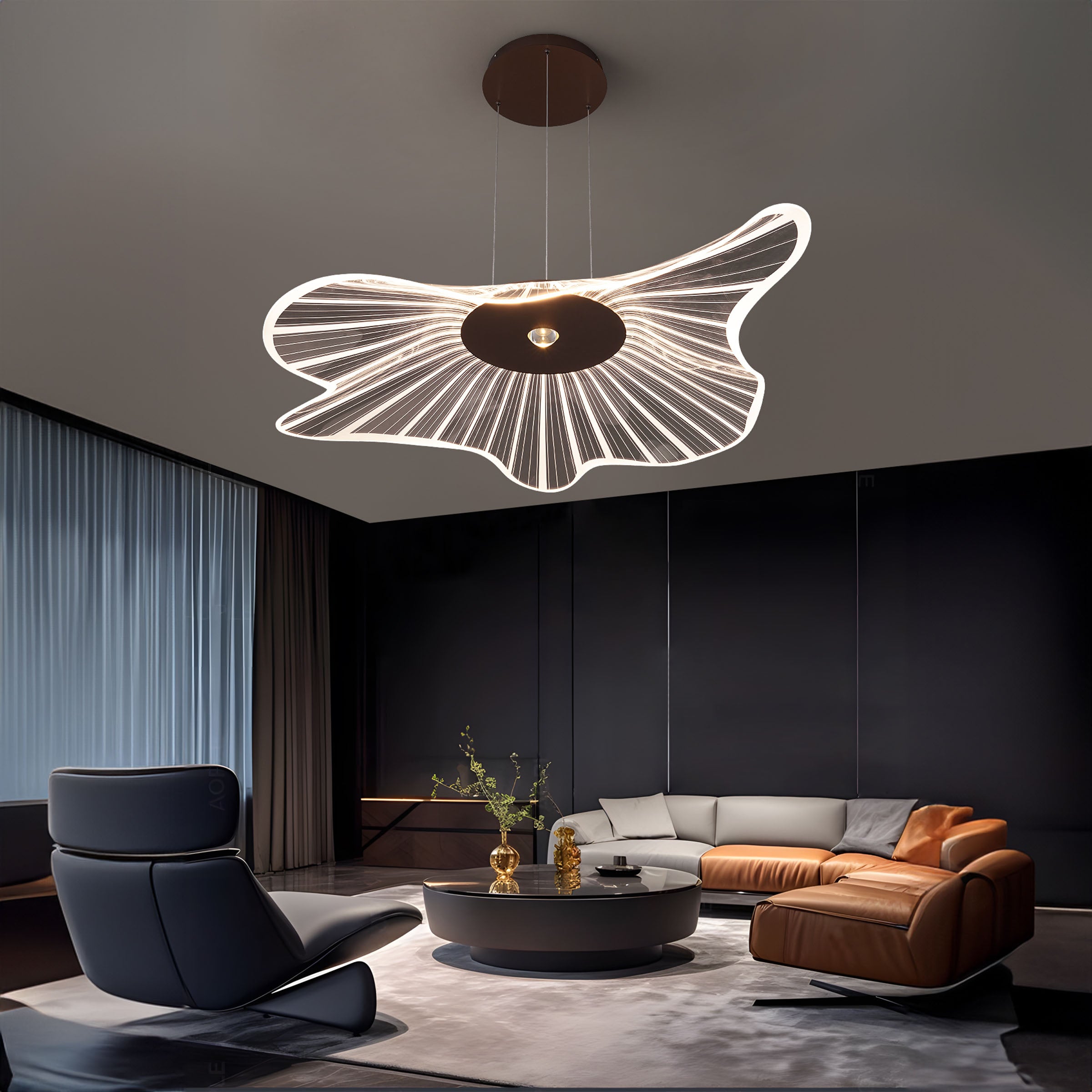 Ginkgo Glow Pendant Lamp MA05973PB-001-02 - Pendant Lamps - ebarza Furniture UAE | Shop Modern Furniture in Abu Dhabi & Dubai - مفروشات ايبازرا في الامارات | تسوق اثاث عصري وديكورات مميزة في دبي وابوظبي