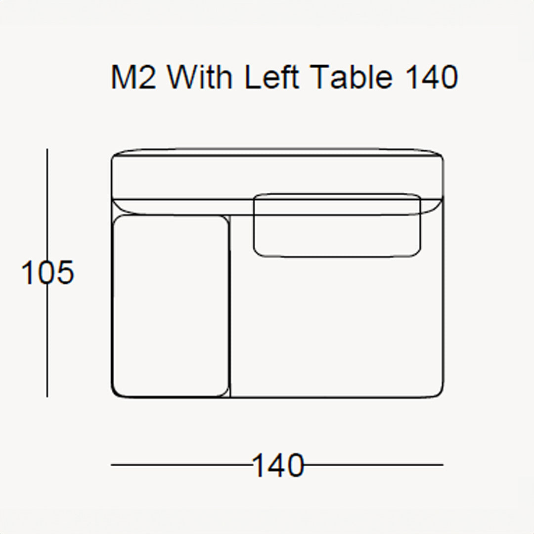 HARMONY LEFT TABLE MODULE SAR-LEFT/TABLE004 - Sofas - ebarza Furniture UAE | Shop Modern Furniture in Abu Dhabi & Dubai - مفروشات ايبازرا في الامارات | تسوق اثاث عصري وديكورات مميزة في دبي وابوظبي