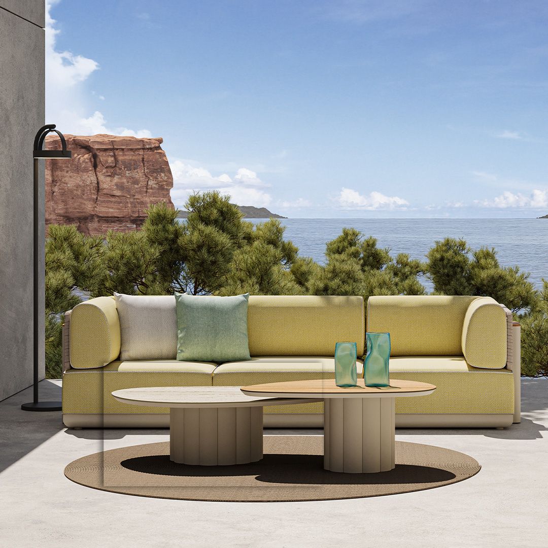 Pre-order 65 Days Delivery Lotus Outdoor Coffee Table KT8602H63CER-Ceramic - Outdoor Tables - ebarza Furniture UAE | Shop Modern Furniture in Abu Dhabi & Dubai - مفروشات ايبازرا في الامارات | تسوق اثاث عصري وديكورات مميزة في دبي وابوظبي