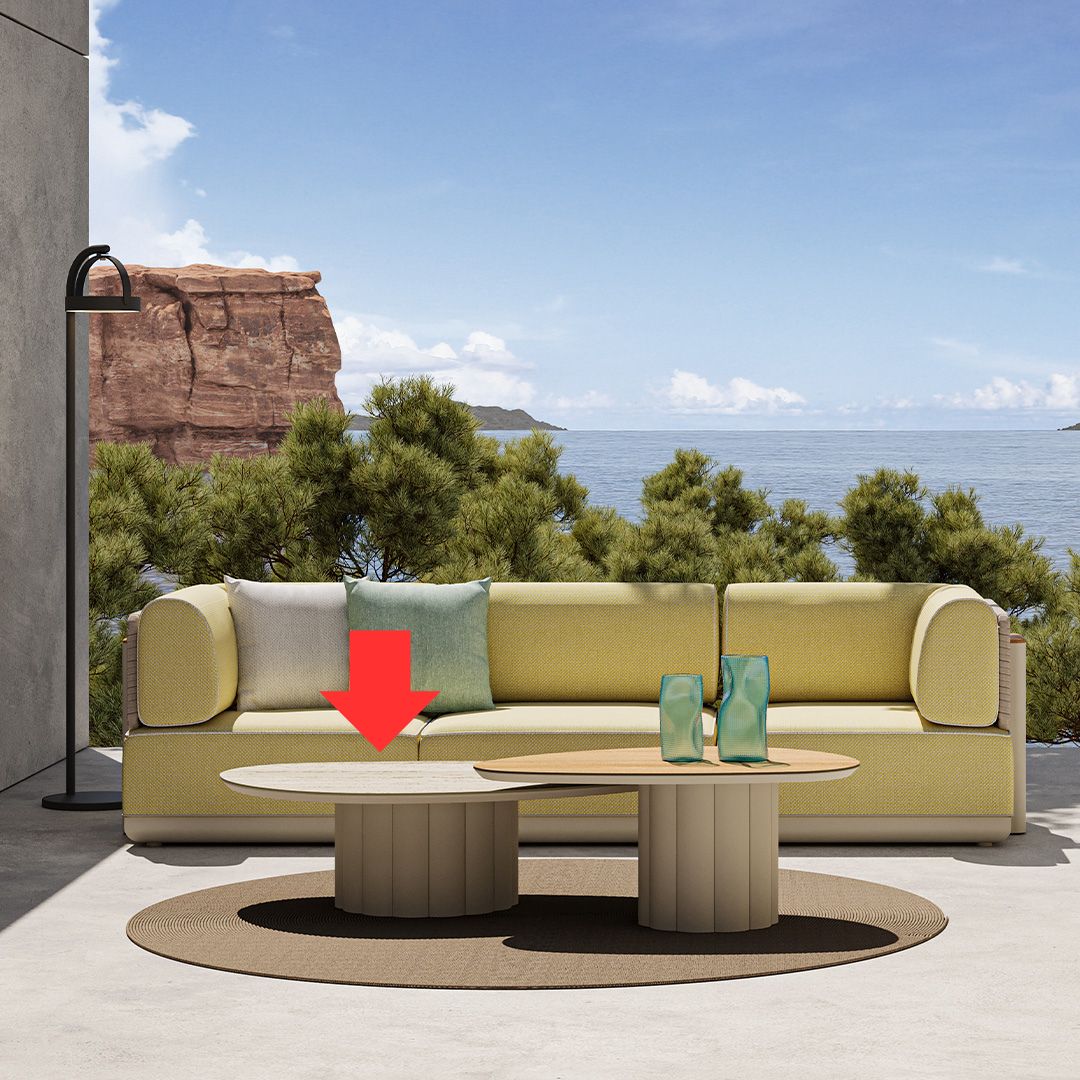 Pre-order 65 Days Delivery Lotus Outdoor Coffee Table KT8602H63CER-Ceramic - Outdoor Tables - ebarza Furniture UAE | Shop Modern Furniture in Abu Dhabi & Dubai - مفروشات ايبازرا في الامارات | تسوق اثاث عصري وديكورات مميزة في دبي وابوظبي