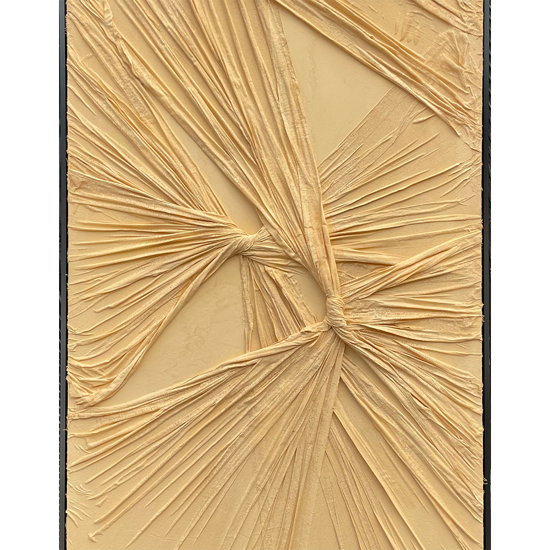 Knots Hand Painted Art Fabric Painting 80*200cm SOASAMPLE010-Yellow -  Paintings - ebarza Furniture UAE | Shop Modern Furniture in Abu Dhabi & Dubai - مفروشات ايبازرا في الامارات | تسوق اثاث عصري وديكورات مميزة في دبي وابوظبي