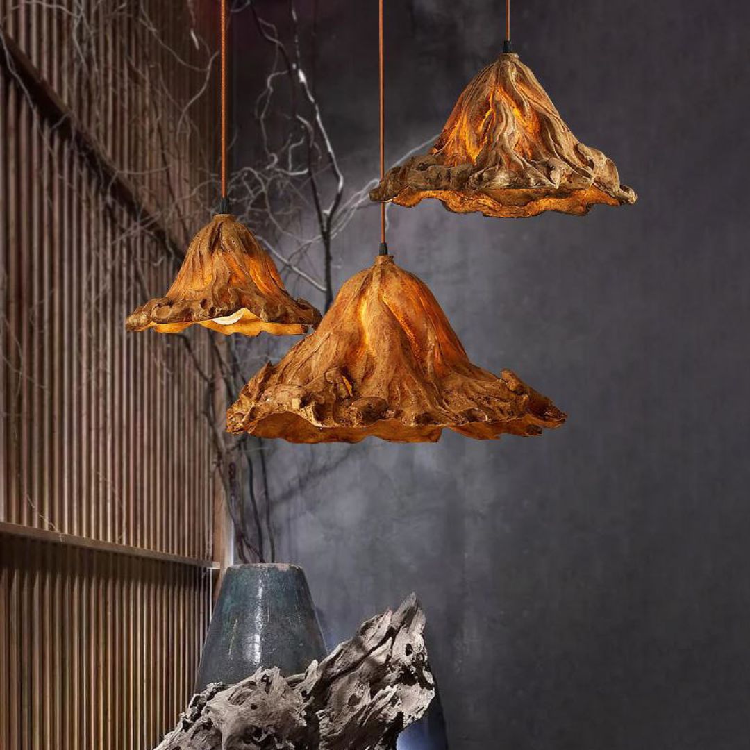 Leaf Resin Pendant Light HTD-2421-L - Pendant Lamps - ebarza Furniture UAE | Shop Modern Furniture in Abu Dhabi & Dubai - مفروشات ايبازرا في الامارات | تسوق اثاث عصري وديكورات مميزة في دبي وابوظبي