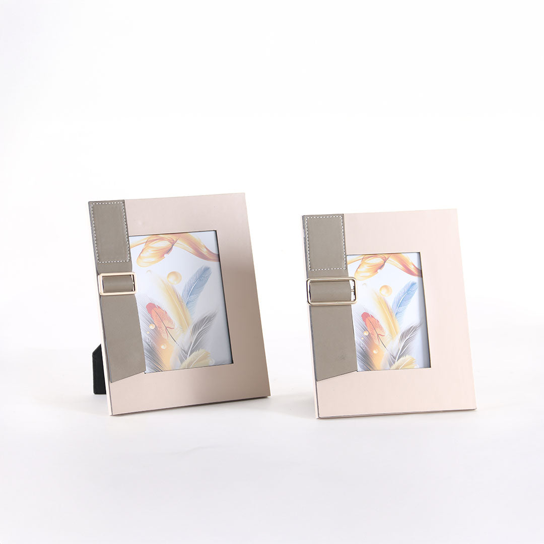 Leather Picture Frame-L - KM3003BL - Home Decor Figurines - ebarza Furniture UAE | Shop Modern Furniture in Abu Dhabi & Dubai - مفروشات ايبازرا في الامارات | تسوق اثاث عصري وديكورات مميزة في دبي وابوظبي