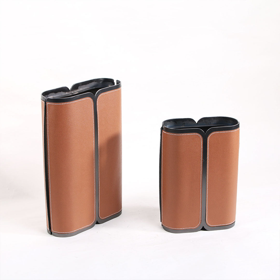 Leather Wrapped Vase-S - KB4026BS - Home Decor Figurines - ebarza Furniture UAE | Shop Modern Furniture in Abu Dhabi & Dubai - مفروشات ايبازرا في الامارات | تسوق اثاث عصري وديكورات مميزة في دبي وابوظبي