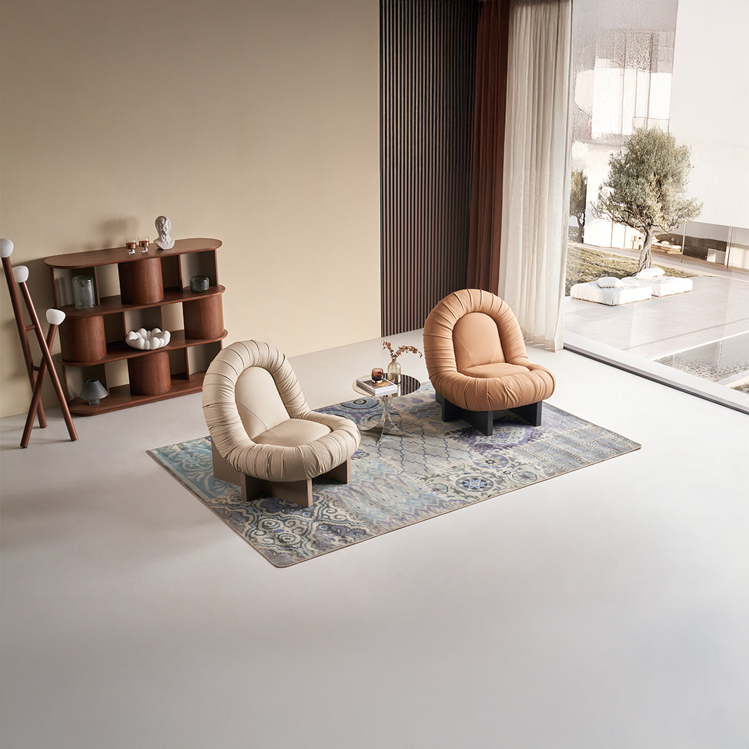 Lounge Chair LC092 - Orange - Lounge Chairs - ebarza Furniture UAE | Shop Modern Furniture in Abu Dhabi & Dubai - مفروشات ايبازرا في الامارات | تسوق اثاث عصري وديكورات مميزة في دبي وابوظبي