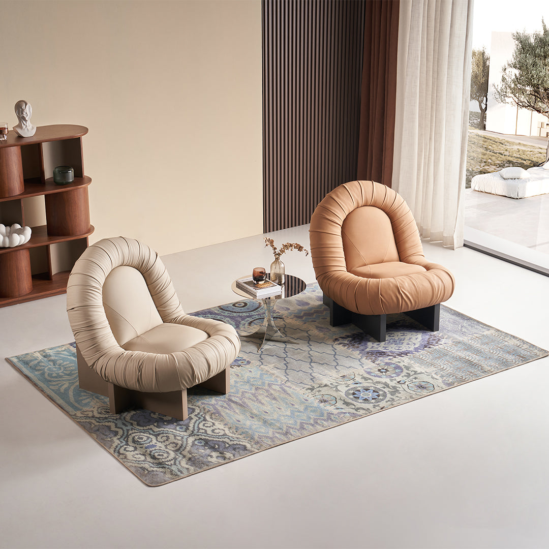 Lounge Chair LC092 - Beige - Lounge Chairs - ebarza Furniture UAE | Shop Modern Furniture in Abu Dhabi & Dubai - مفروشات ايبازرا في الامارات | تسوق اثاث عصري وديكورات مميزة في دبي وابوظبي