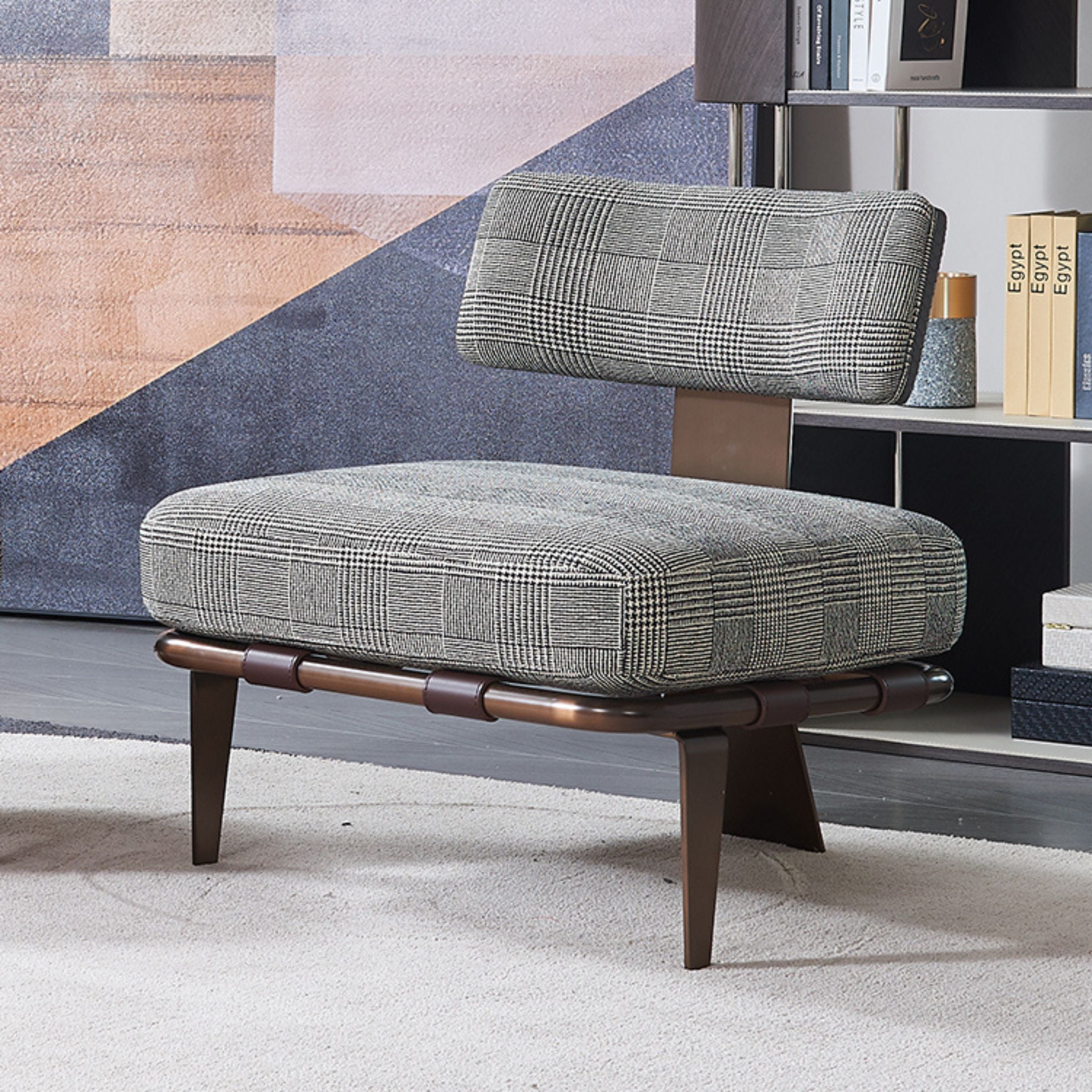 Capri Lounge Chair MLL-A75/BR - Lounge Chairs - ebarza Furniture UAE | Shop Modern Furniture in Abu Dhabi & Dubai - مفروشات ايبازرا في الامارات | تسوق اثاث عصري وديكورات مميزة في دبي وابوظبي