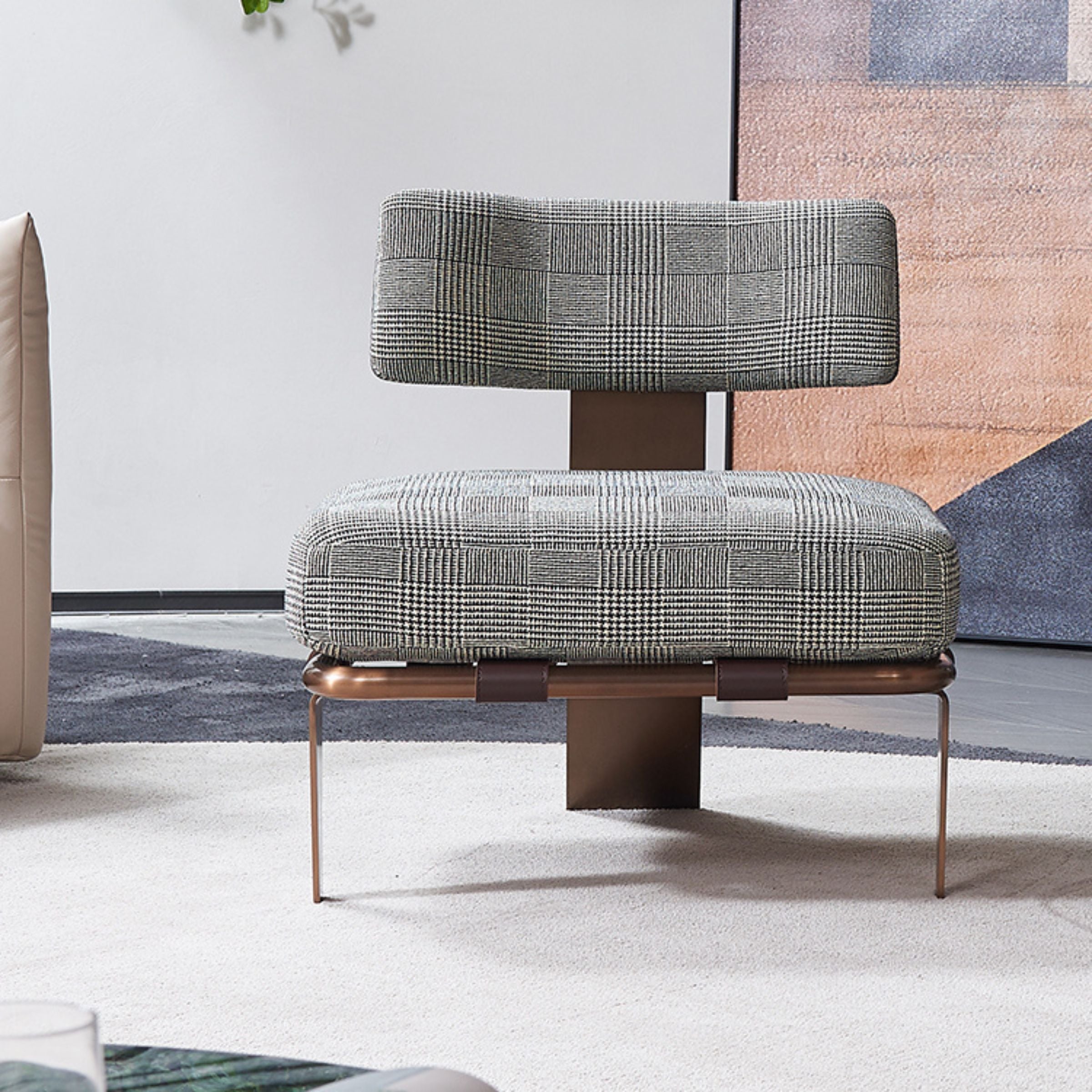 Capri Lounge Chair MLL-A75/BR - Lounge Chairs - ebarza Furniture UAE | Shop Modern Furniture in Abu Dhabi & Dubai - مفروشات ايبازرا في الامارات | تسوق اثاث عصري وديكورات مميزة في دبي وابوظبي