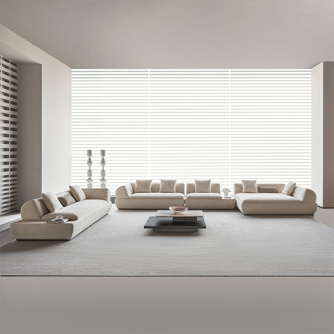 Lylia Chaise Module With Travertine Side Table - MSTV-S013-B -  Sofas - ebarza Furniture UAE | Shop Modern Furniture in Abu Dhabi & Dubai - مفروشات ايبازرا في الامارات | تسوق اثاث عصري وديكورات مميزة في دبي وابوظبي