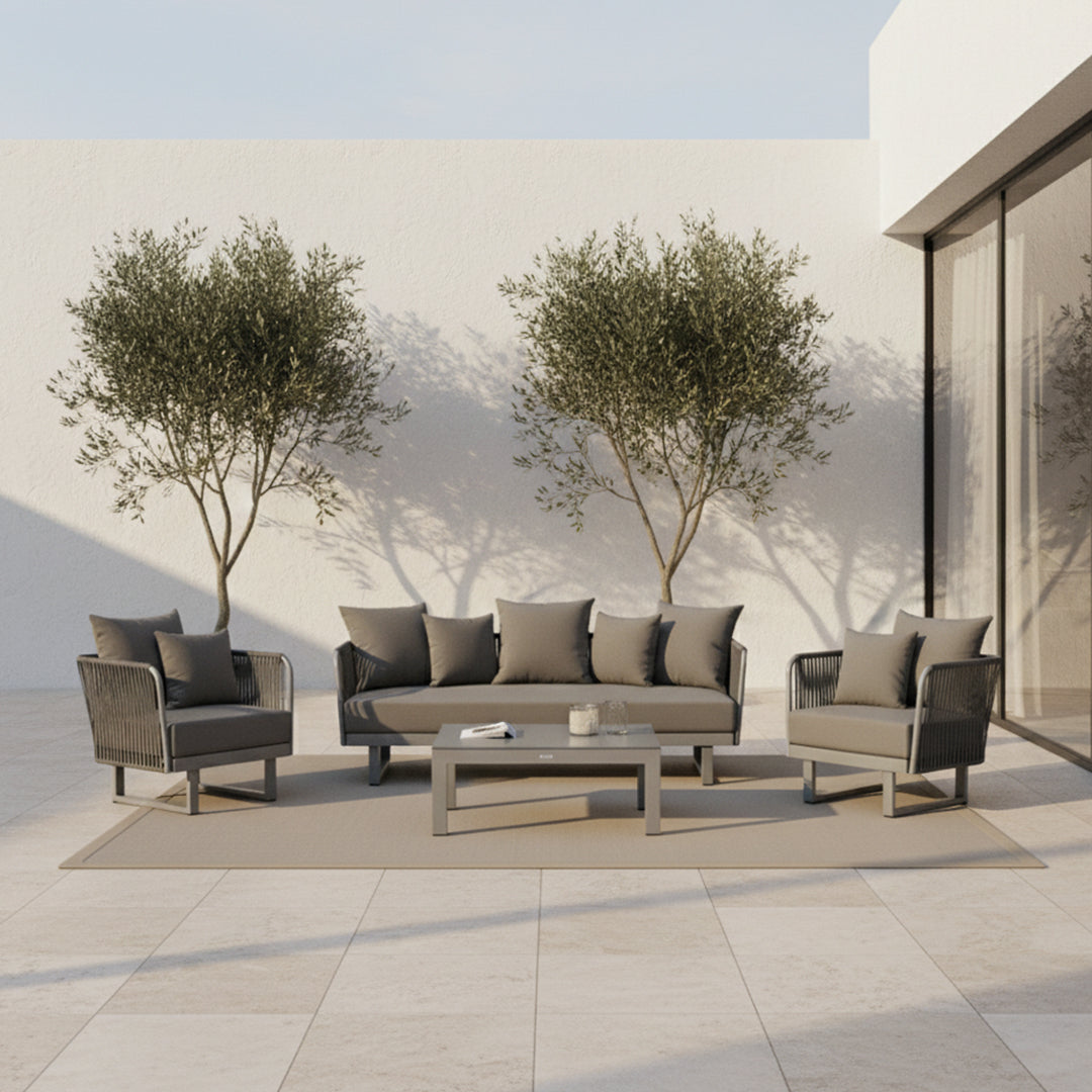 Lyon 3 Seater Outdoor Sofa 20810901 - Outdoor Sofas - ebarza Furniture UAE | Shop Modern Furniture in Abu Dhabi & Dubai - مفروشات ايبازرا في الامارات | تسوق اثاث عصري وديكورات مميزة في دبي وابوظبي