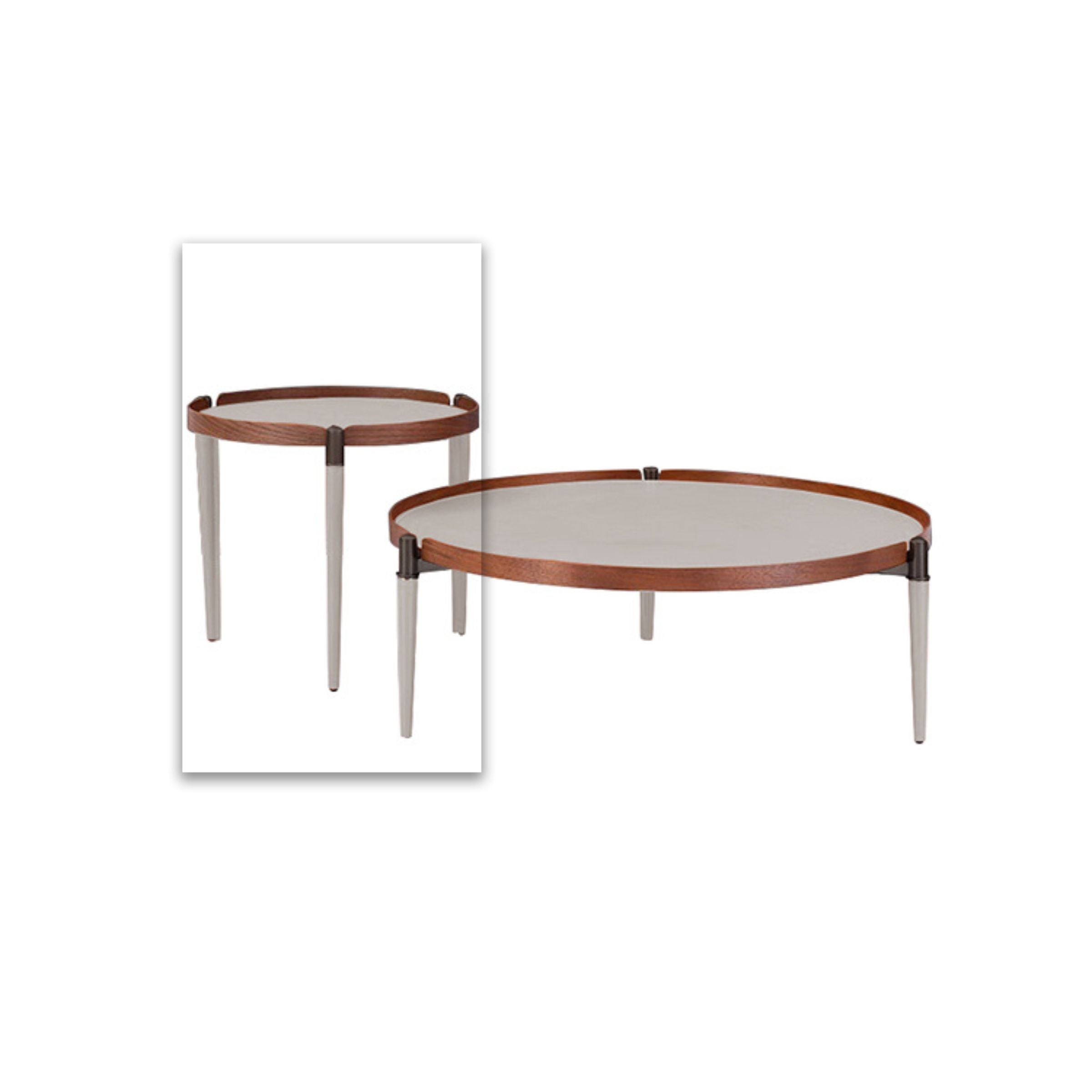Saddle Leather Side Table MLL-D16 - Side Tables - ebarza Furniture UAE | Shop Modern Furniture in Abu Dhabi & Dubai - مفروشات ايبازرا في الامارات | تسوق اثاث عصري وديكورات مميزة في دبي وابوظبي
