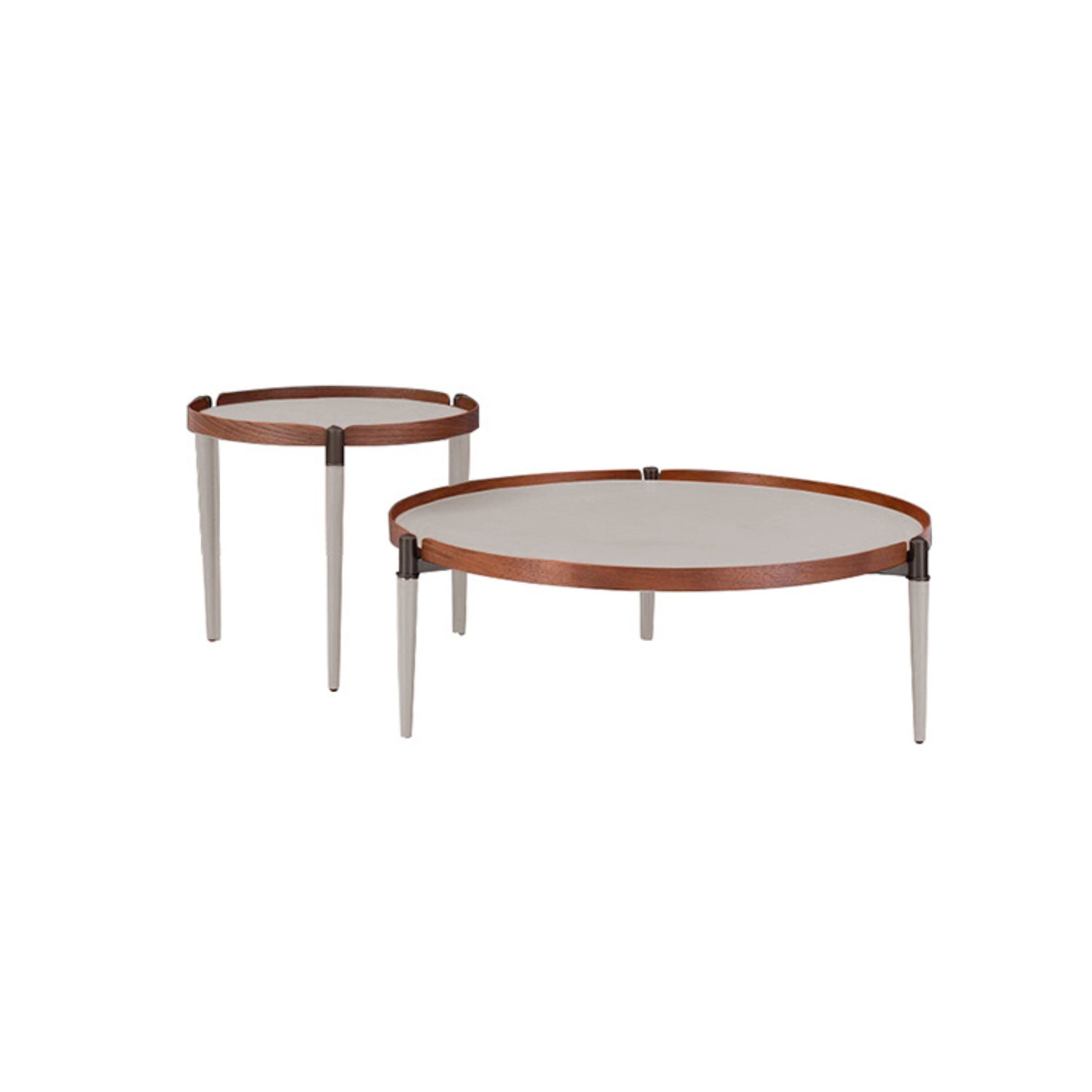 Saddle Leather Side Table MLL-D16 -  Side Tables - ebarza Furniture UAE | Shop Modern Furniture in Abu Dhabi & Dubai - مفروشات ايبازرا في الامارات | تسوق اثاث عصري وديكورات مميزة في دبي وابوظبي