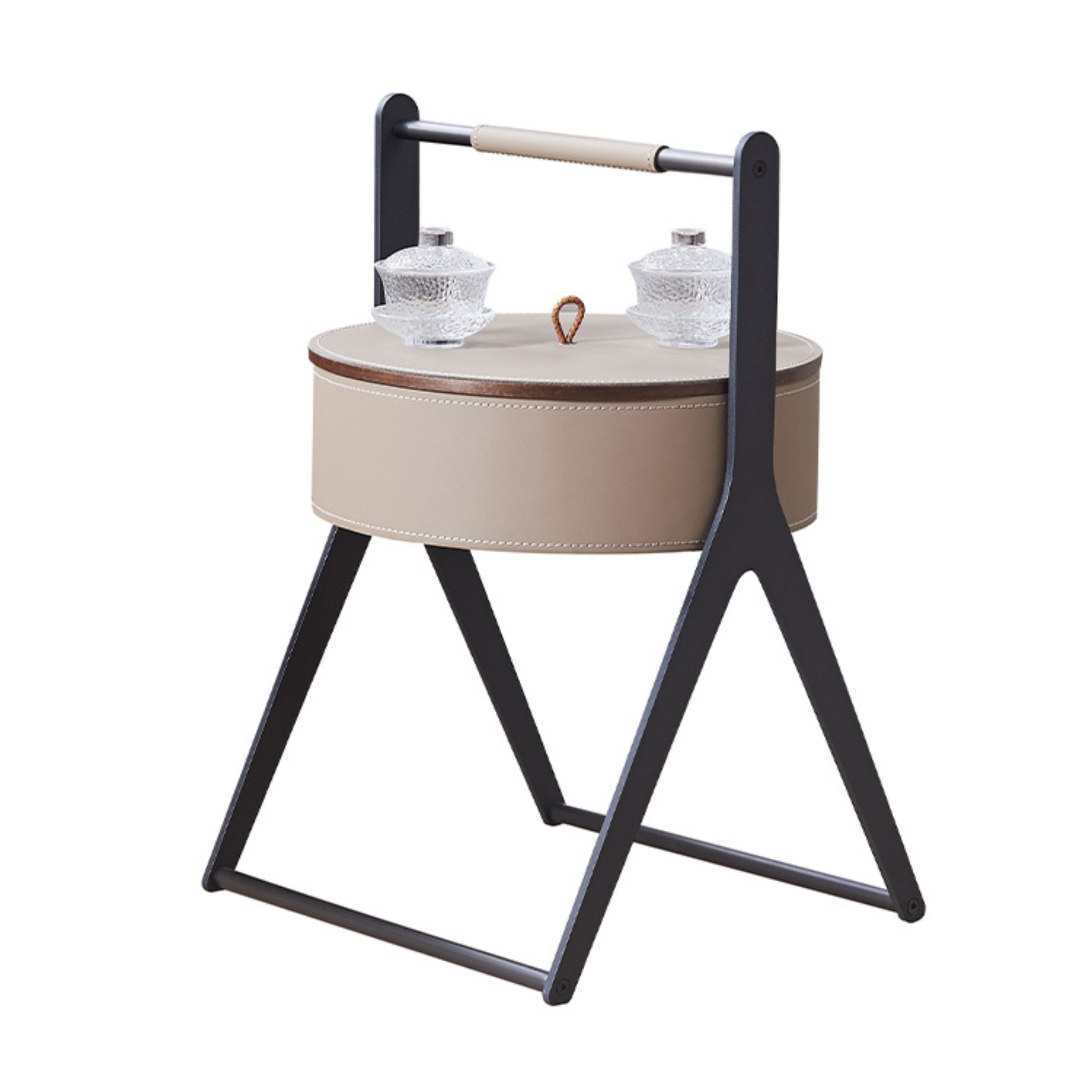 Saddle Leather Coffee Table MLL-D66 -  Coffee tables - ebarza Furniture UAE | Shop Modern Furniture in Abu Dhabi & Dubai - مفروشات ايبازرا في الامارات | تسوق اثاث عصري وديكورات مميزة في دبي وابوظبي