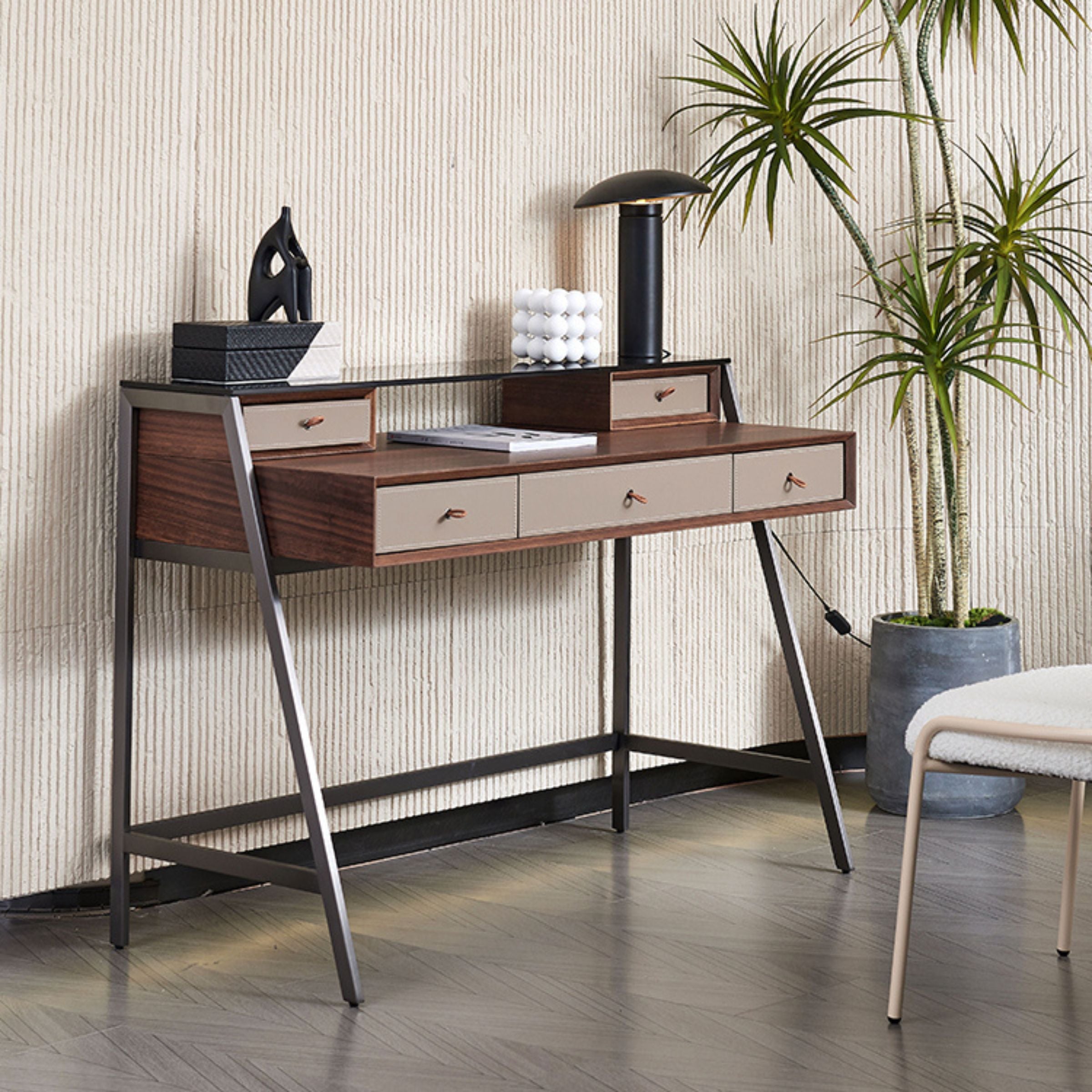Saddle Leather Dresser MLL-J01 - Dressers - ebarza Furniture UAE | Shop Modern Furniture in Abu Dhabi & Dubai - مفروشات ايبازرا في الامارات | تسوق اثاث عصري وديكورات مميزة في دبي وابوظبي