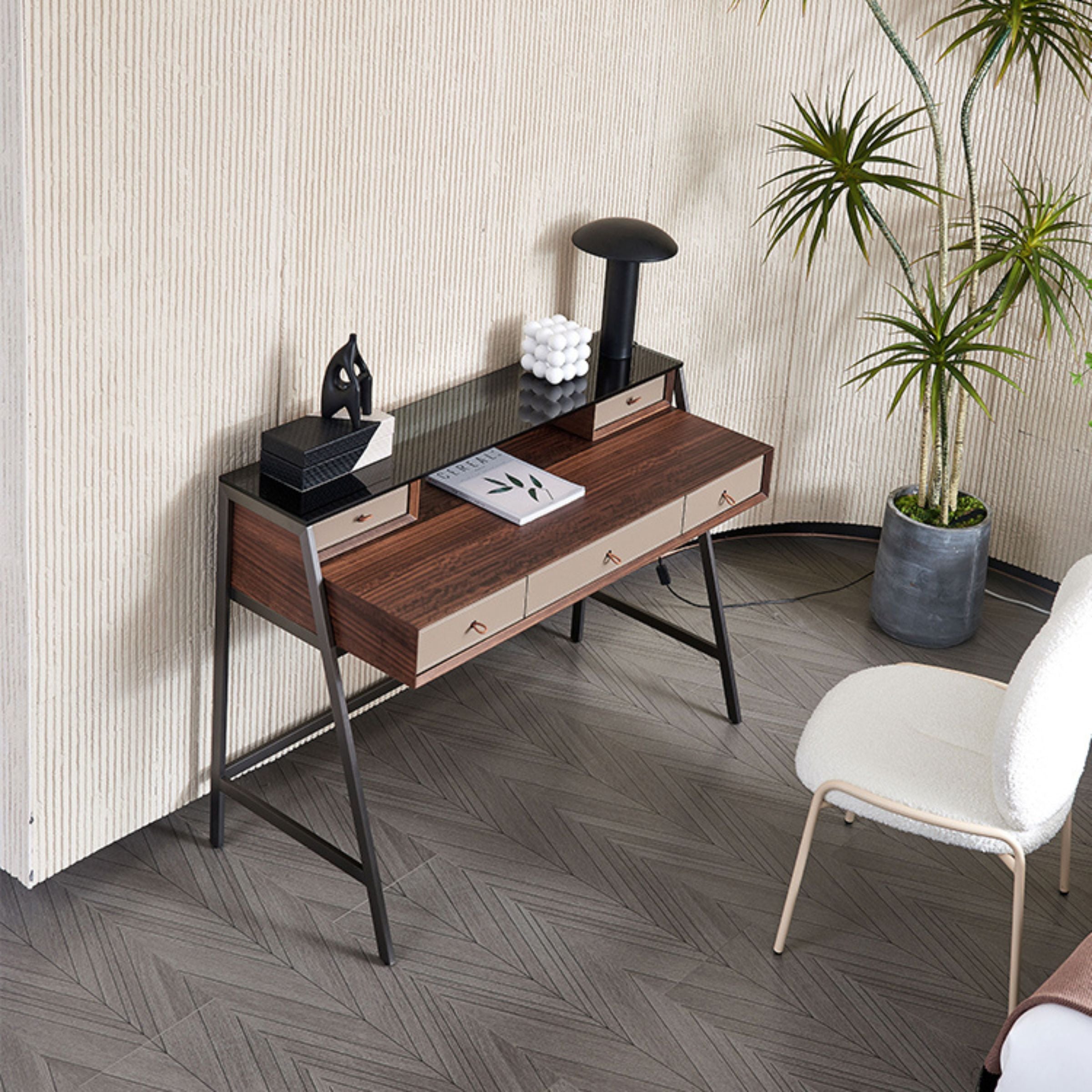 Saddle Leather Dresser MLL-J01 - Dressers - ebarza Furniture UAE | Shop Modern Furniture in Abu Dhabi & Dubai - مفروشات ايبازرا في الامارات | تسوق اثاث عصري وديكورات مميزة في دبي وابوظبي