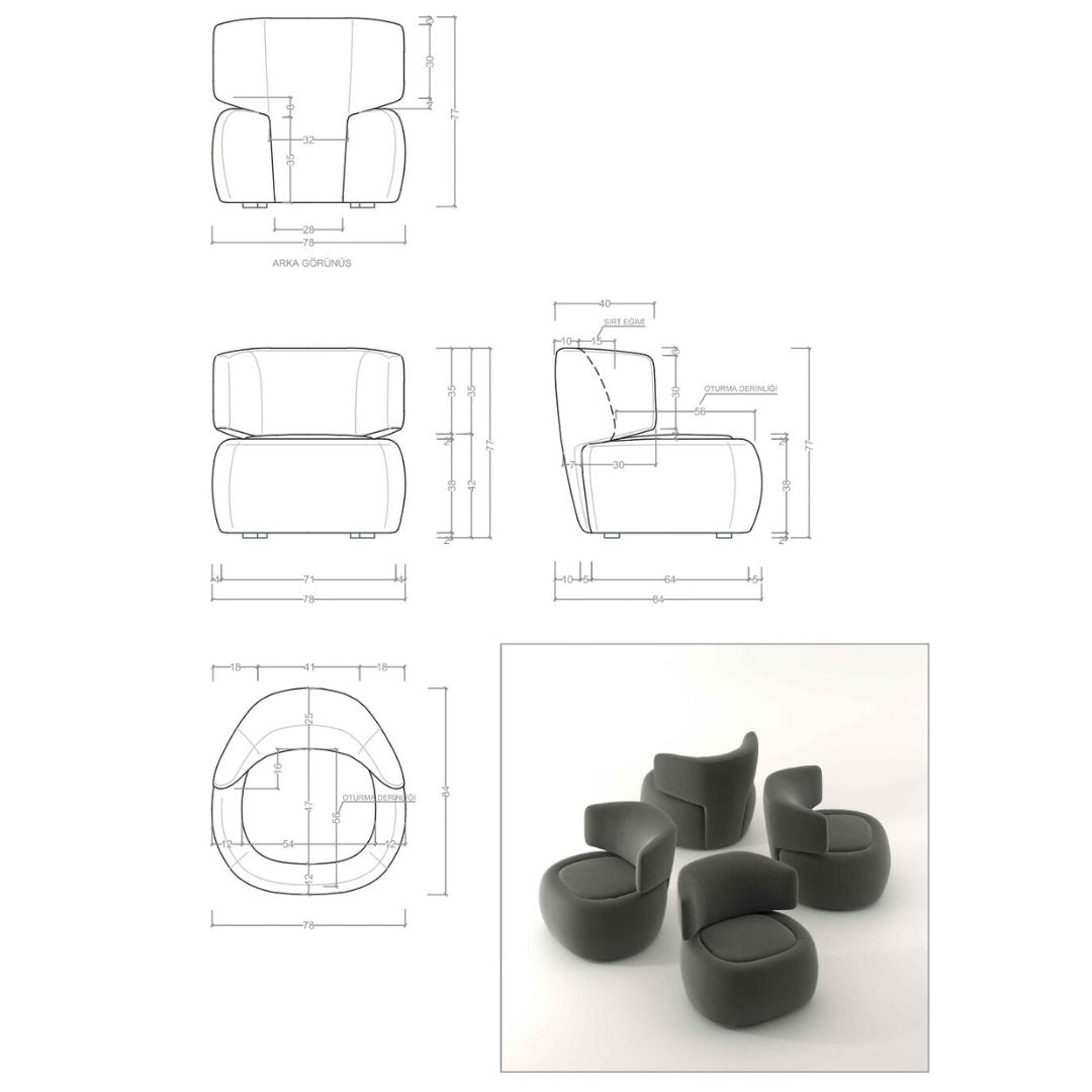 MOLLIS ARMCHAIR BER-ARMCHIAR002 -  Armchairs - ebarza Furniture UAE | Shop Modern Furniture in Abu Dhabi & Dubai - مفروشات ايبازرا في الامارات | تسوق اثاث عصري وديكورات مميزة في دبي وابوظبي