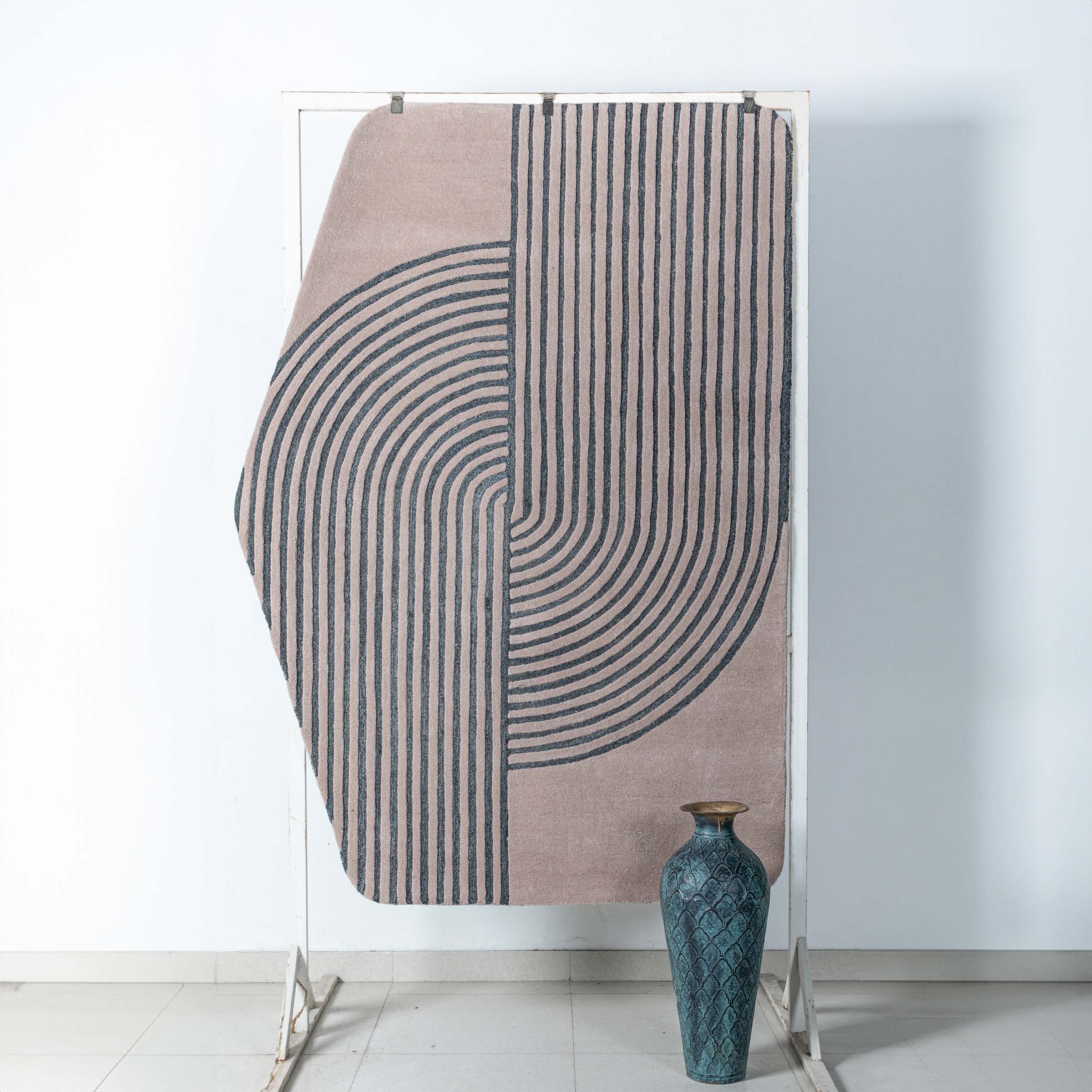 450X300 Cm WOOL BEIGE AND BROWN Rug JH-22731 - Rugs - ebarza Furniture UAE | Shop Modern Furniture in Abu Dhabi & Dubai - مفروشات ايبازرا في الامارات | تسوق اثاث عصري وديكورات مميزة في دبي وابوظبي