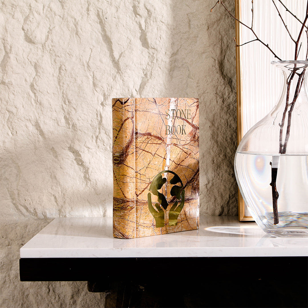 Marble Book Sculpture - KA4102A -  Home Decor Figurines - ebarza Furniture UAE | Shop Modern Furniture in Abu Dhabi & Dubai - مفروشات ايبازرا في الامارات | تسوق اثاث عصري وديكورات مميزة في دبي وابوظبي