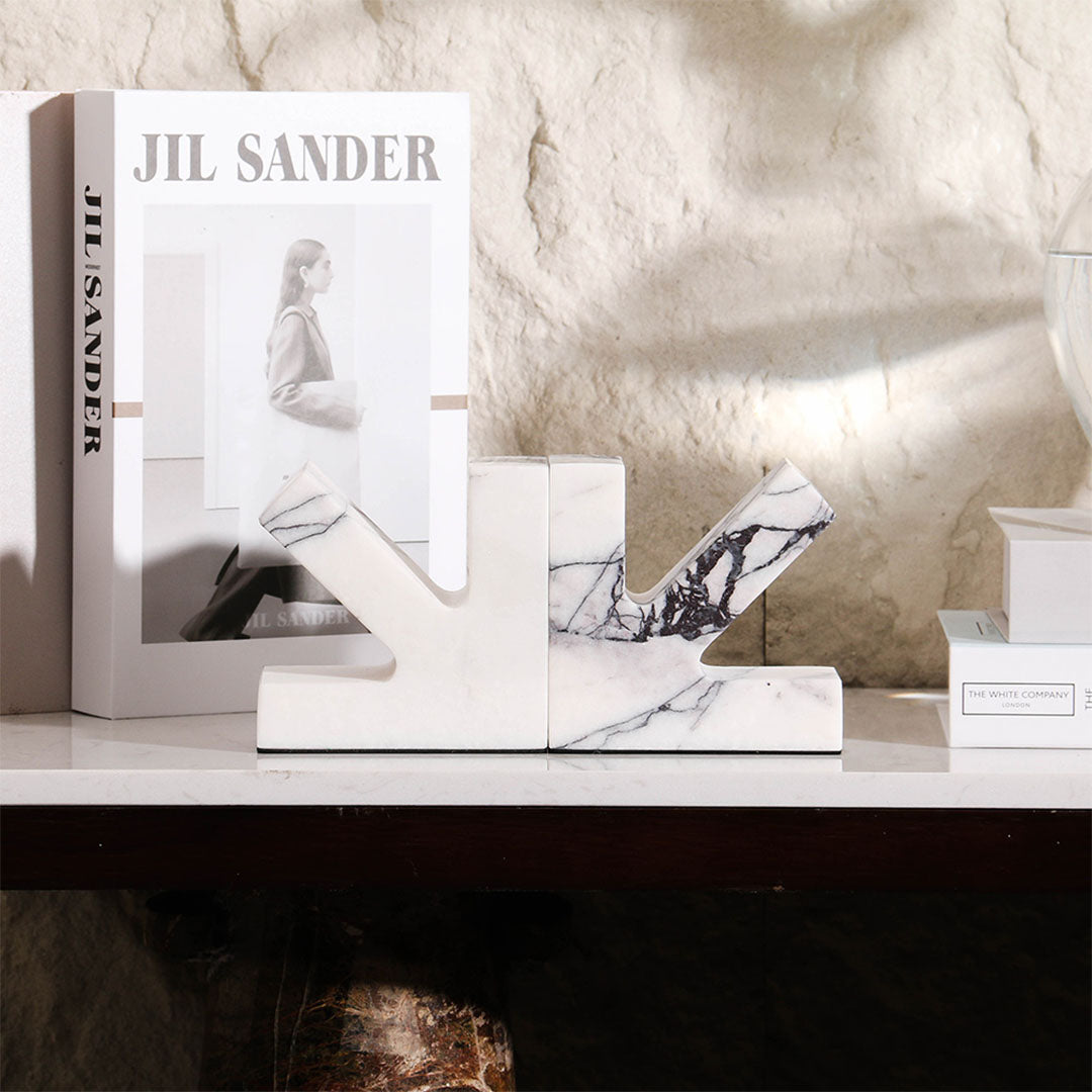 Marble Bookend - KH3333 - Home Decor Figurines - ebarza Furniture UAE | Shop Modern Furniture in Abu Dhabi & Dubai - مفروشات ايبازرا في الامارات | تسوق اثاث عصري وديكورات مميزة في دبي وابوظبي