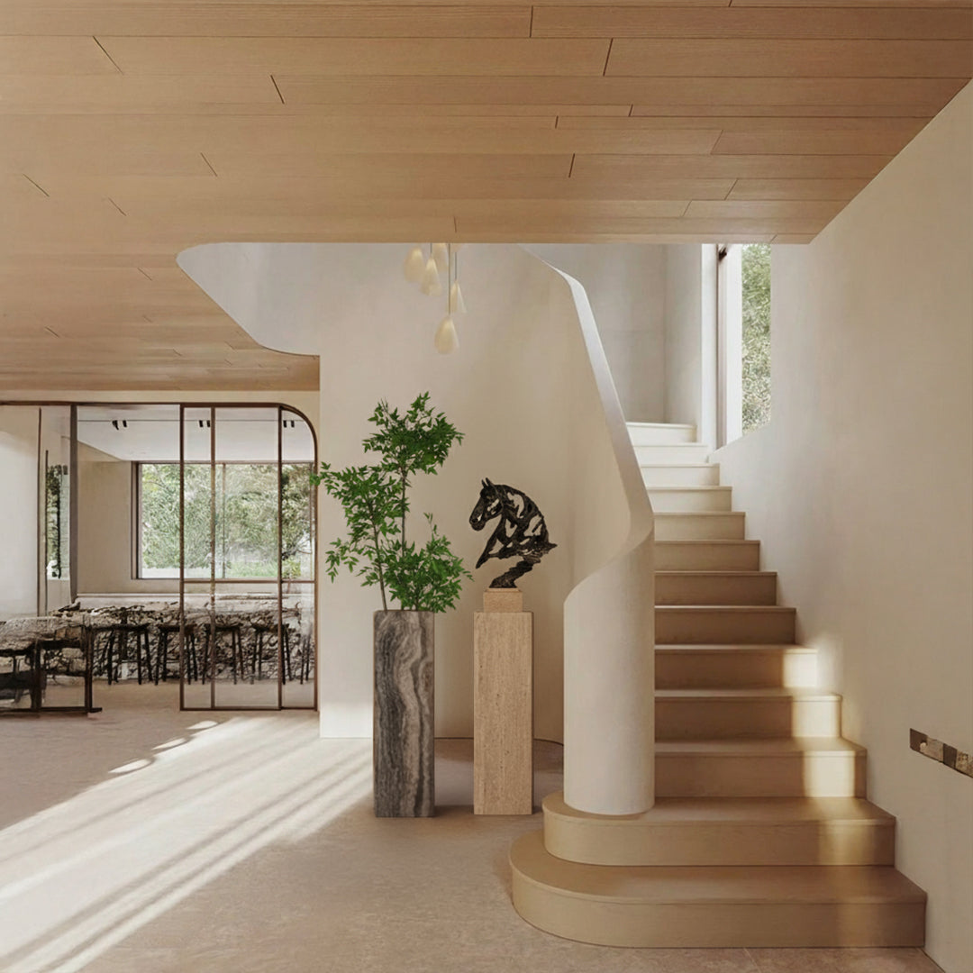 Marble Stand / Planter Box -L T0161 - Brown - Artwork Stands - ebarza Furniture UAE | Shop Modern Furniture in Abu Dhabi & Dubai - مفروشات ايبازرا في الامارات | تسوق اثاث عصري وديكورات مميزة في دبي وابوظبي