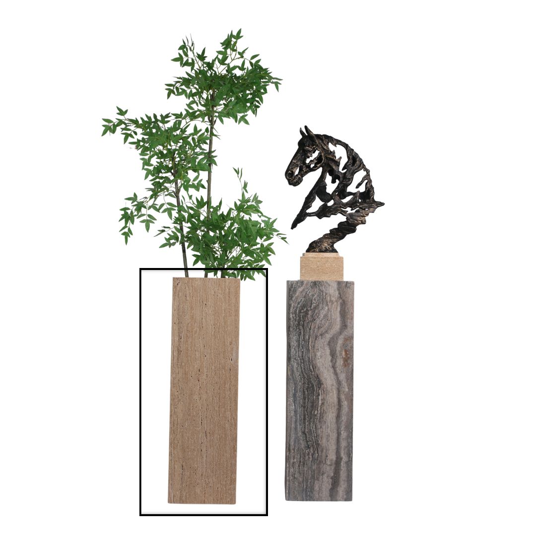 Marble Stand / Planter Box-L T0161 - Beige
