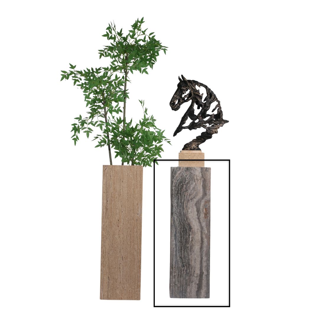 Marble Stand / Planter Box -L T0161 - Brown