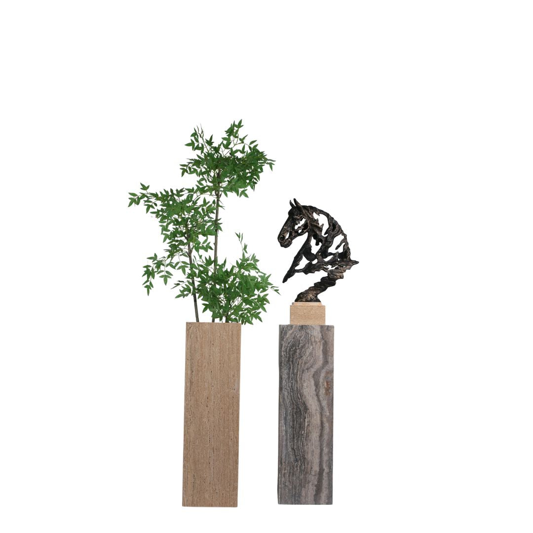 Marble Stand / Planter Box-L T0161 - Beige