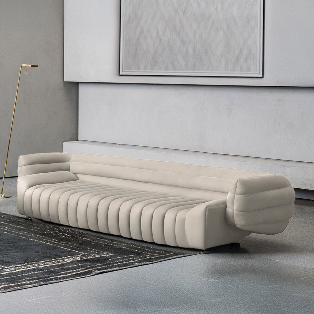 Desert Beige leather Sofa AMBO-S8032- Beige - Sofas - ebarza Furniture UAE | Shop Modern Furniture in Abu Dhabi & Dubai - مفروشات ايبازرا في الامارات | تسوق اثاث عصري وديكورات مميزة في دبي وابوظبي