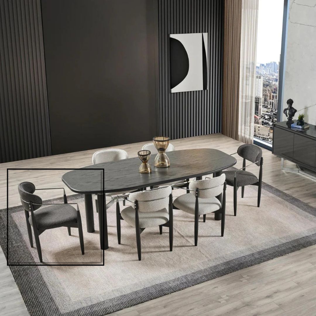 Matera dining chair MT-DC001 -  Chairs - ebarza Furniture UAE | Shop Modern Furniture in Abu Dhabi & Dubai - مفروشات ايبازرا في الامارات | تسوق اثاث عصري وديكورات مميزة في دبي وابوظبي